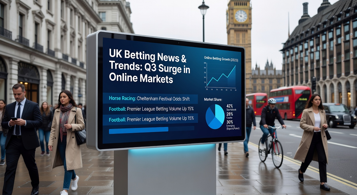 Graph showing UK gambling expenditure rise in January 2026 with sports event icons overlayed