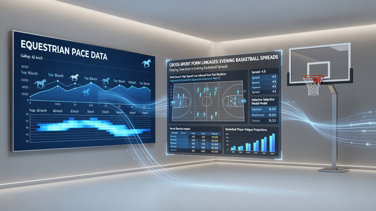 Soccer match statistics dashboard displaying goal total projections linked to equestrian pace analytics