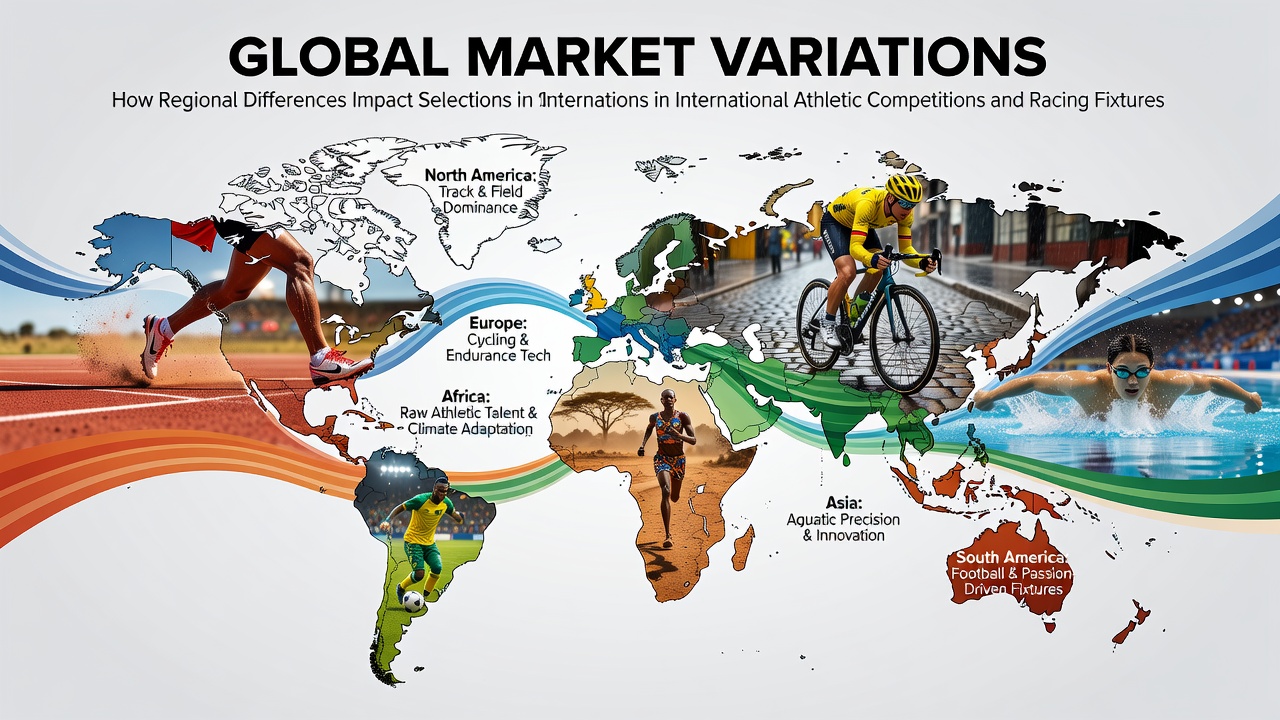 Global market variations in international athletic competitions and racing fixtures showing regional betting differences