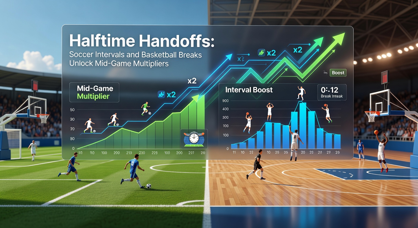 Close-up of a halftime scoreboard showing soccer scoreline and basketball quarter stats, highlighting betting multiplier opportunities
