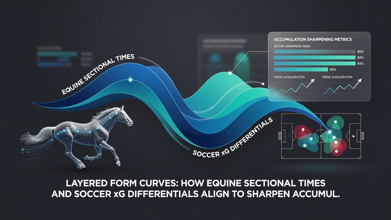 Live betting interface showing combined equine sectional and soccer xG data feeds updating accumulator odds in real time