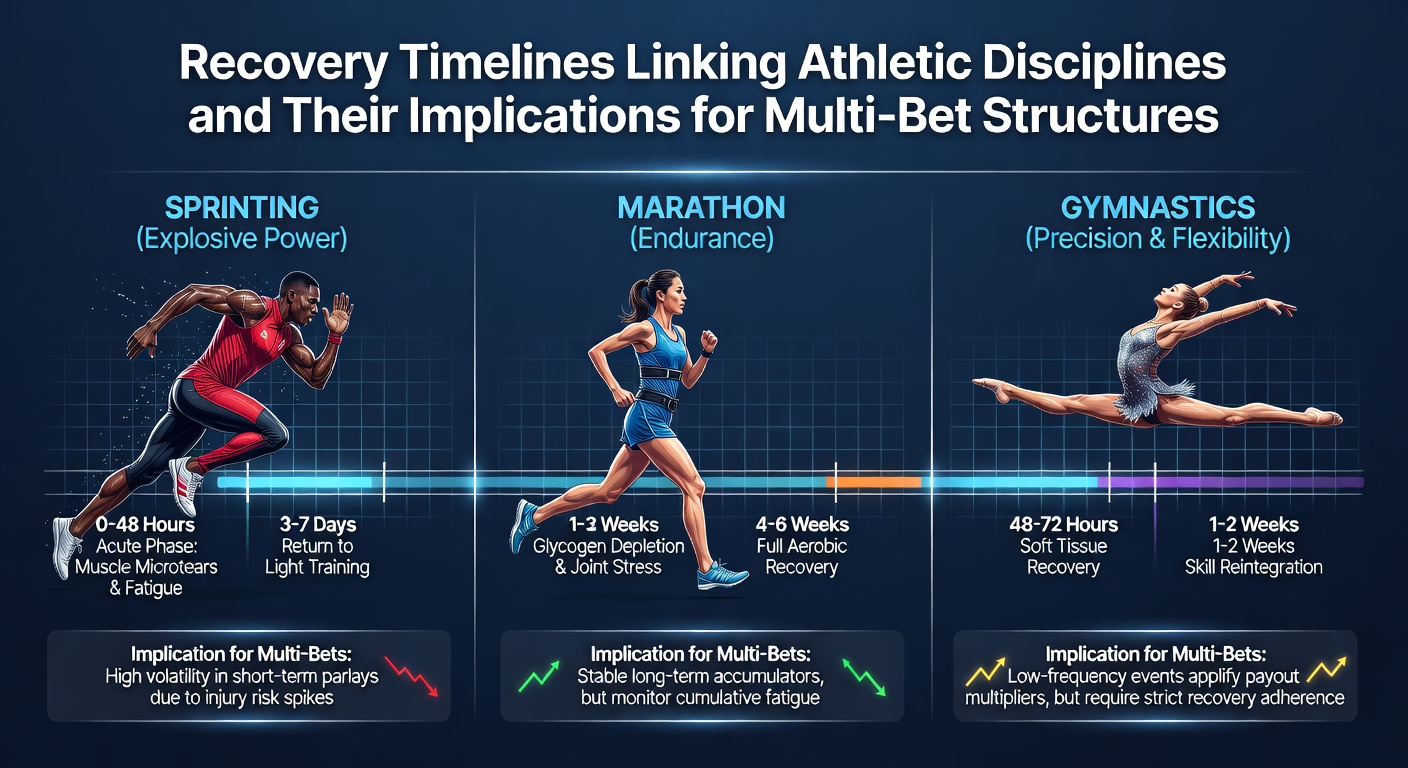 Athletes from tennis, basketball, and soccer recovering after competition with charts showing recovery timelines