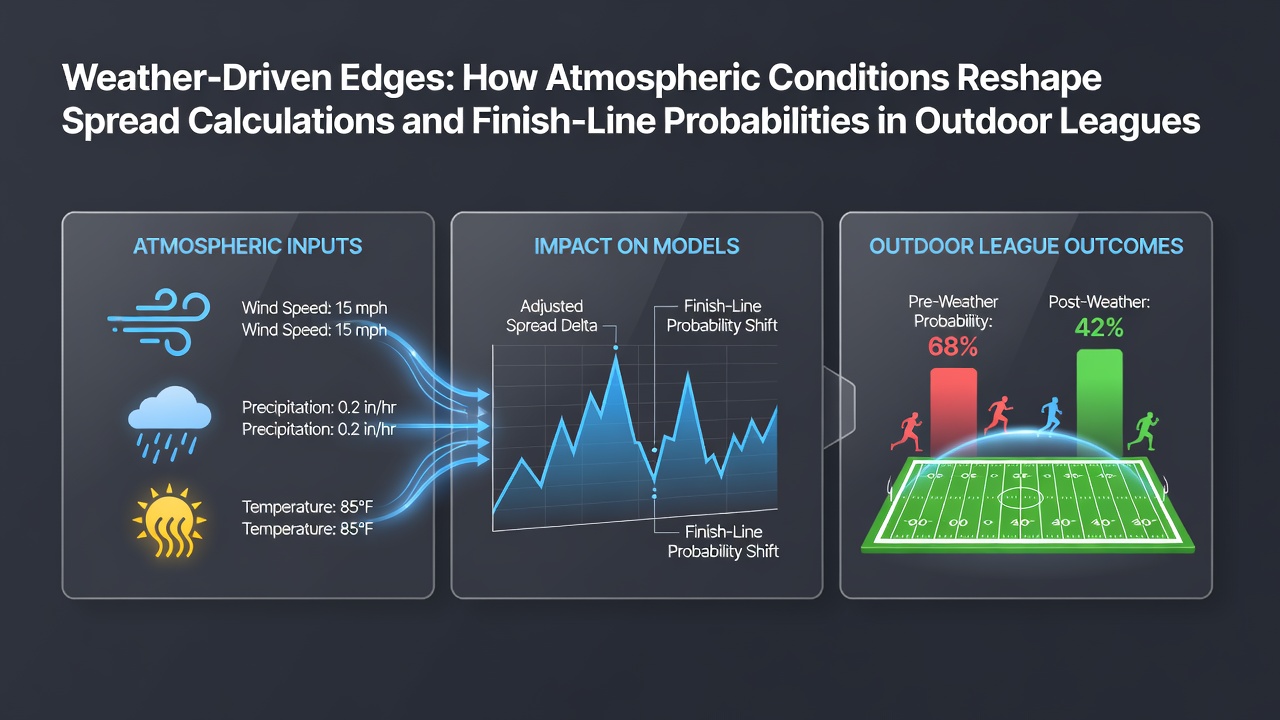 Weather conditions affecting outdoor sports fields and betting calculations